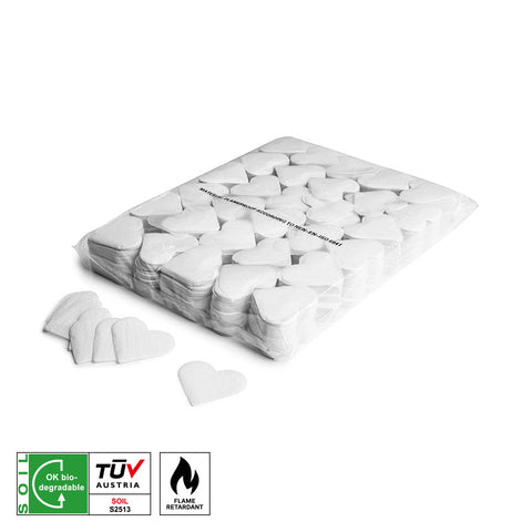 Confetti (Biodegradable) - Hearts Ø 55mm- White