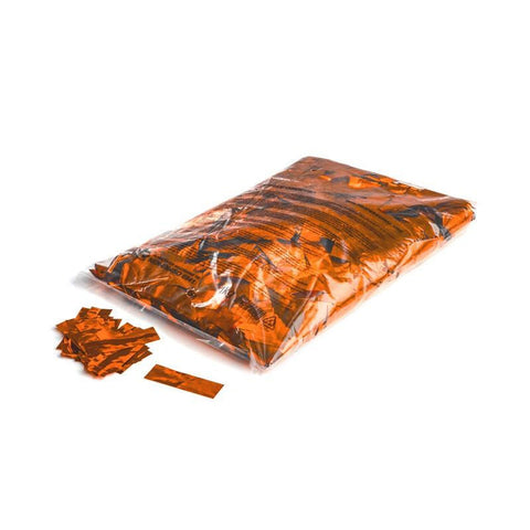 Metallic confetti rectangles 55x17mm - Orange / Bronze