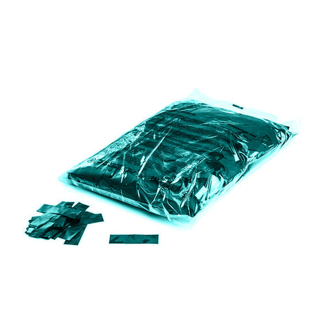 Metallic confetti rectangles 55x17mm - Teal
