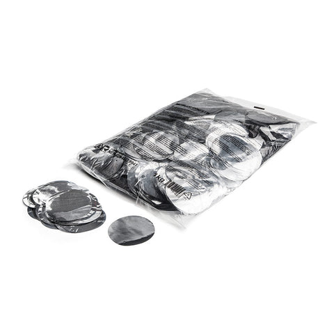 Metallic confetti rounds Ø 55mm - Silver