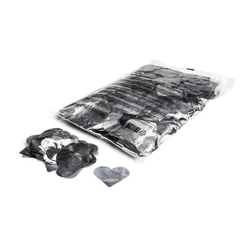 Metallic confetti hearts Ø 55mm - Silver