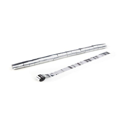 Metallic Streamers 10 m x 2.5 cm - Silver