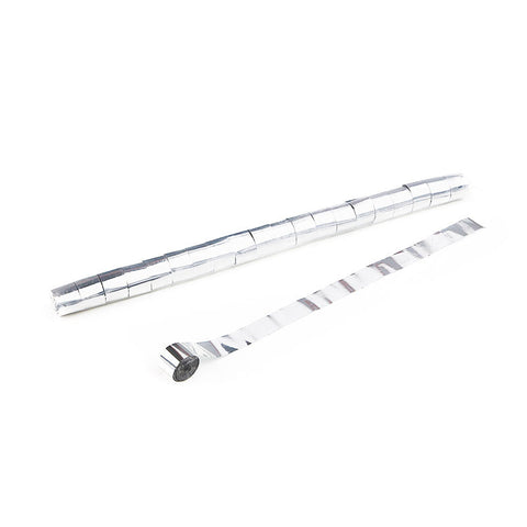 Metallic Streamers 10 m x 2.5 cm - White