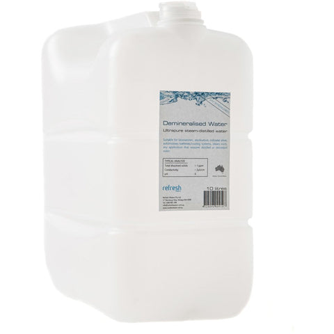 Demineralised Distilled Water - 10L