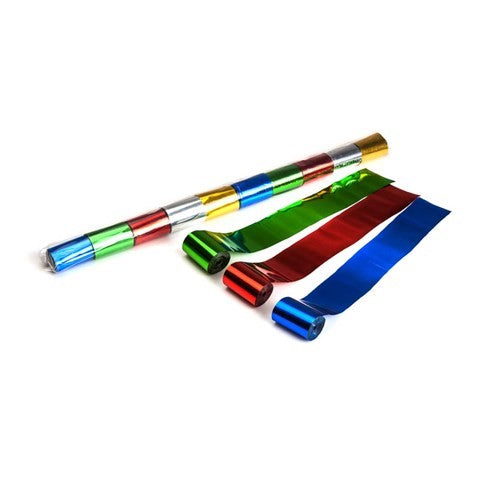 Metallic Stadium Streamers 20 m x 5 cm - Multicolour