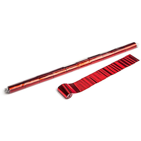Metallic Stadium Streamers 20 m x 5 cm - Red